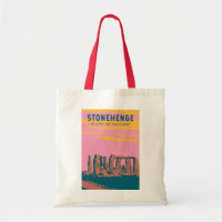 Stonehenge Travel Art Retro Ilustracion