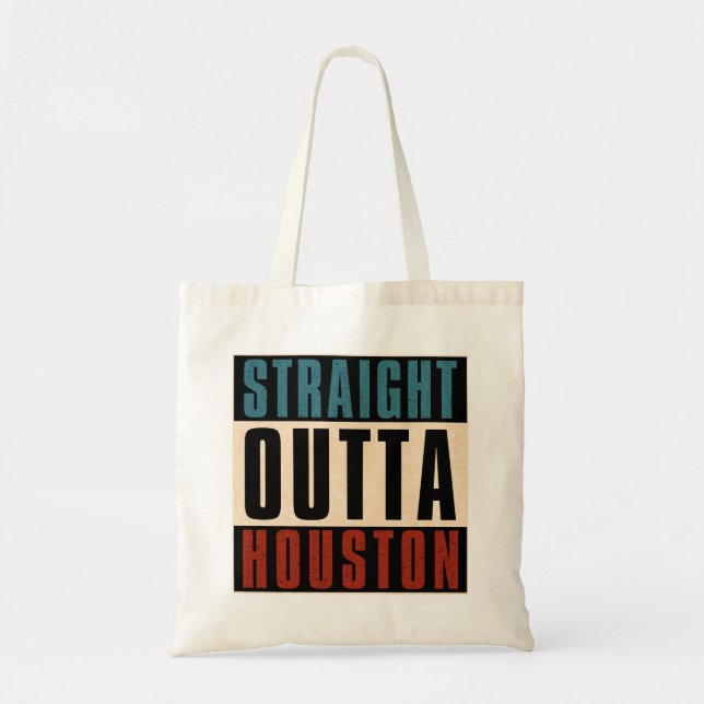 Bolso De Tela Straight Outta Houston Texas TX (Frente)