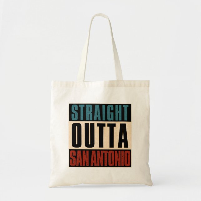 Bolso De Tela Straight Outta San Antonio Texas TX (Frente)