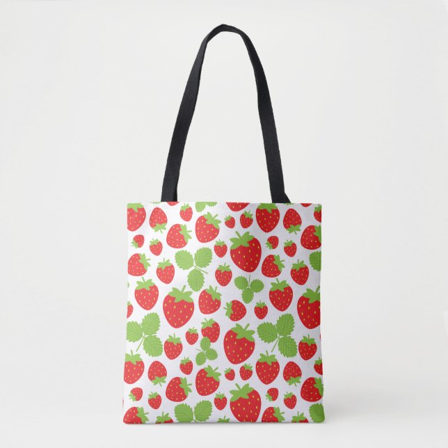 Bolso De Tela Strawberries Tote Bag (Anverso)