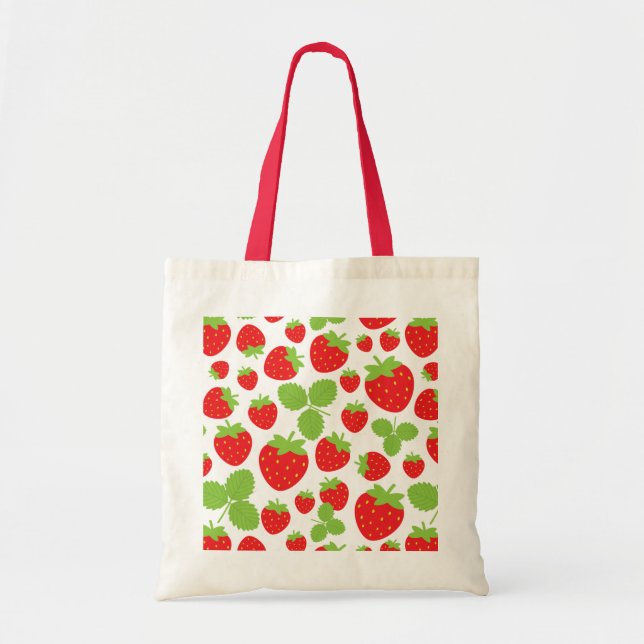 Bolso De Tela Strawberries Tote Bag (Frente)