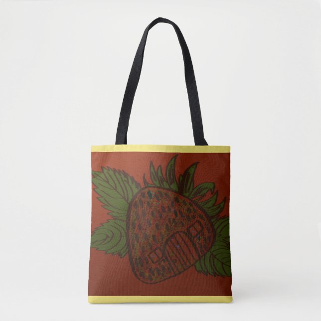 Bolso De Tela Strawberry Home Sweet Home (Anverso)