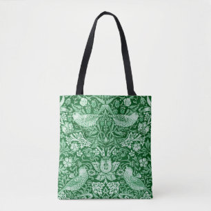 Bolso De Tela Strawberry Thief Green, William Morris