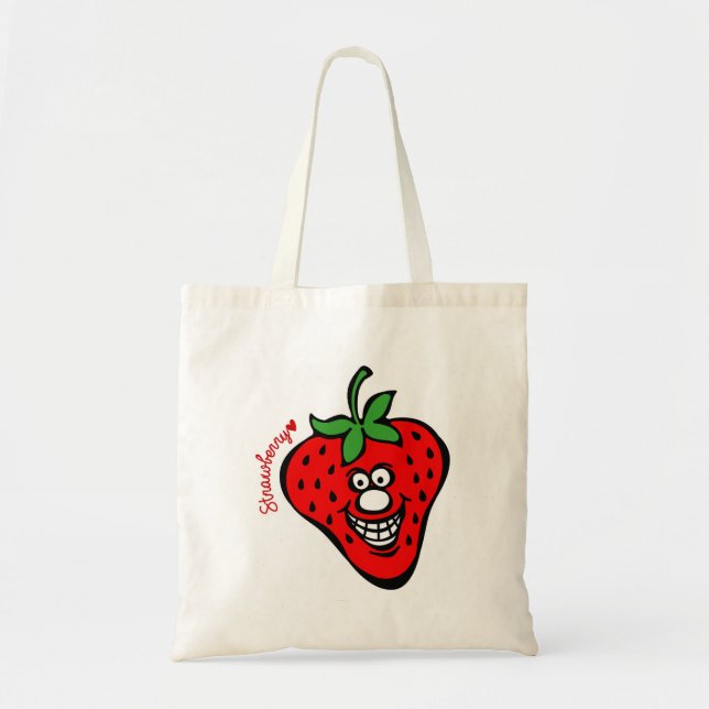 Bolso De Tela Strawberry *Tote Bag (Frente)