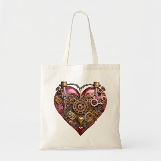 Bolso De Tela Streampunk Heart Ruby Valentine (Frente)