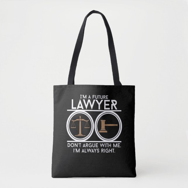 Bolso De Tela Stu futuro del abogado del estudiante del (Anverso)