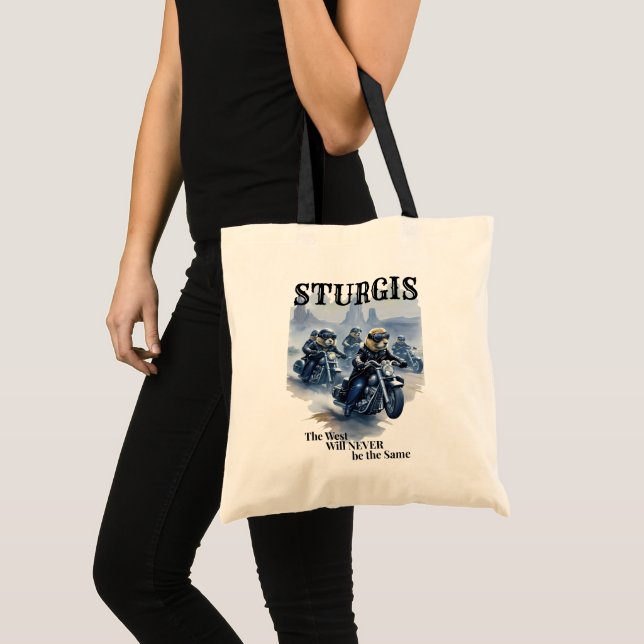 Bolso De Tela Sturgis Gracioso Perro Prairie Biker Gang Occident (Anverso (producto))