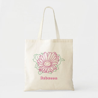 Bolso De Tela Stylish Fuchsia Sunflower Floral Tote Bags