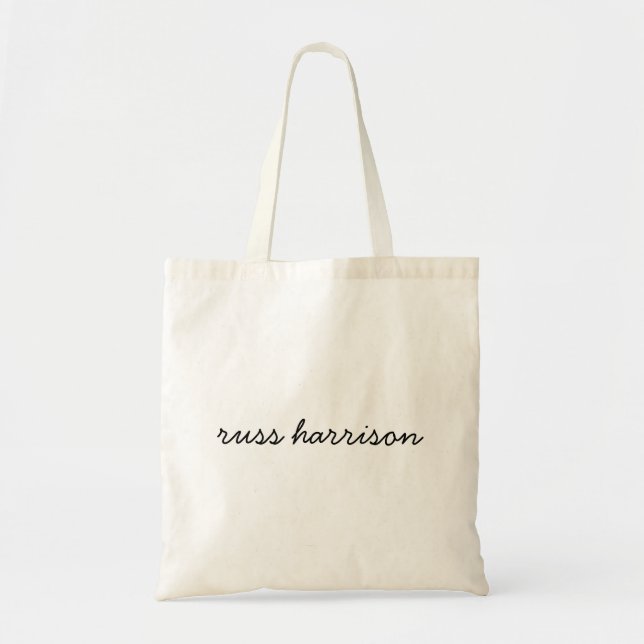 Bolso De Tela Stylish Modern Minimal Typography Monogram (Frente)