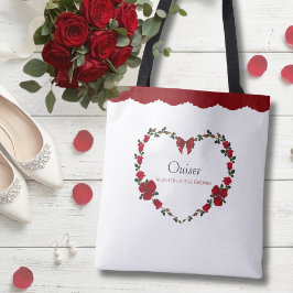 Bolso De Tela Stylish Red Roses Mother of Groom Gift