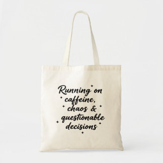 Bolso De Tela Stylish Script Tote Bag – Running on Caffeine and