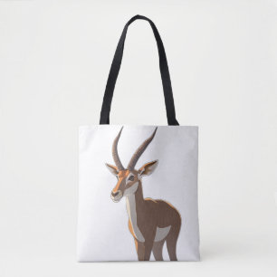 Bolso De Tela Stylized Springbok Antelope Full Body Illustration