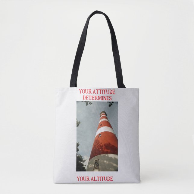 Bolso De Tela Su actitud determina su altitud (Anverso)