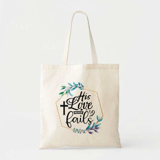 Bolso De Tela Su amor nunca falla (Frente)
