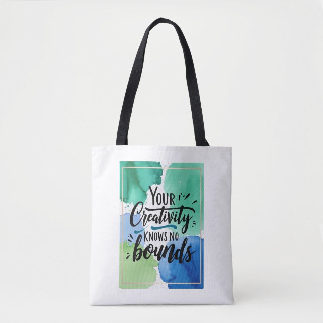 Bolso De Tela Su Creatividad No Sabe Límites (Anverso)