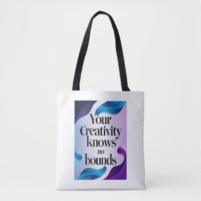 Bolso De Tela Su Creatividad No Sabe Límites (Anverso)