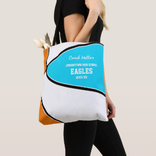 Bolso De Tela su equipo CUALQUIER entrenador de baloncesto o atl