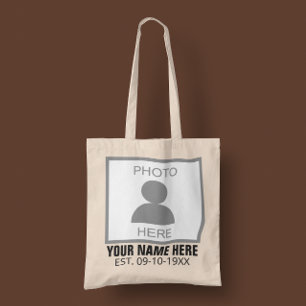 Bolso De Tela Su foto aquí Nombre y edad