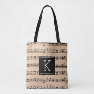 Bolso De Tela Su inicio   Notas musicales