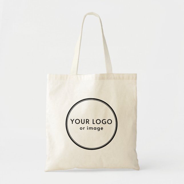 Bolso De Tela Su logo, blanco personalizado  (Frente)