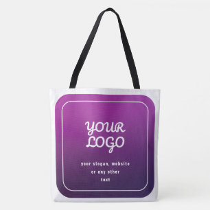 Bolso De Tela Su logotipo y su elegante luz a color púrpura oscu