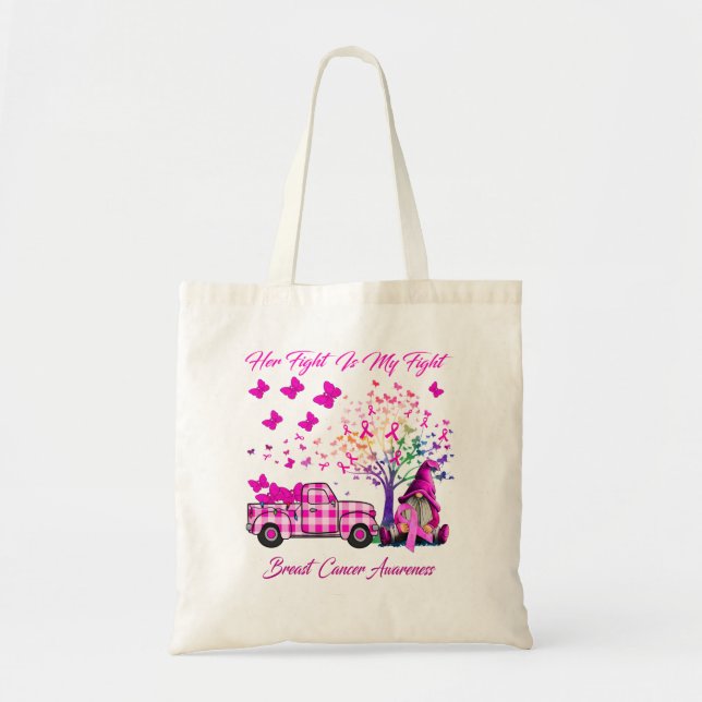 Bolso De Tela Su lucha es mi árbol de cáncer de mama (Frente)
