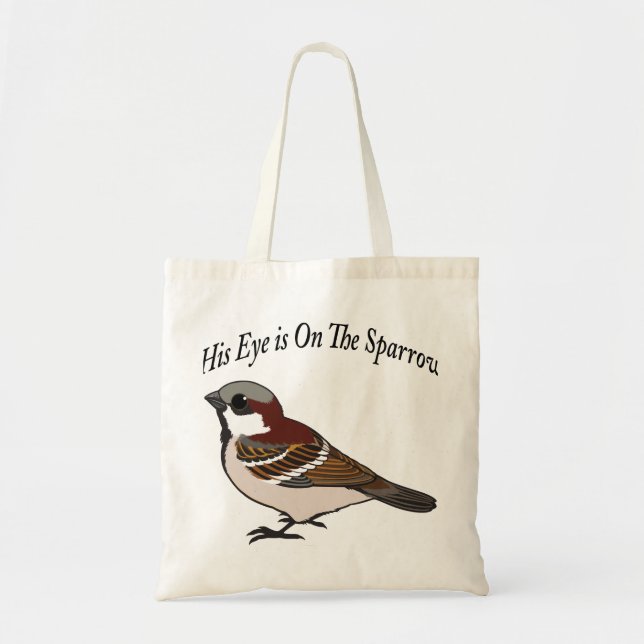 Bolso De Tela Su ojo está en el gorrión (Frente)
