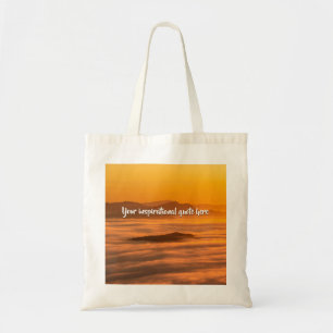 Bolso De Tela Su personalizado de texto amanecer por encima del