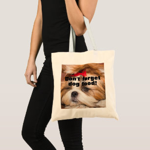 Bolso De Tela Su regalo de foto de cachorro mascota no olvide la