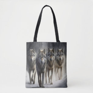 Bolso De Tela Su Tote Wolf Pack