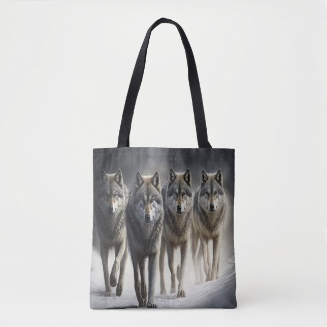 Bolso De Tela Su Tote Wolf Pack (Anverso)