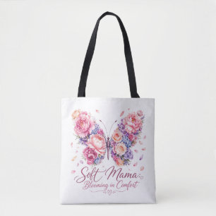 Bolso De Tela Suave Mamá Mariposa Floreciendo