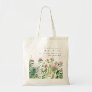 Bolso De Tela Suave y suave color de agua rosa Floral Boda de ja