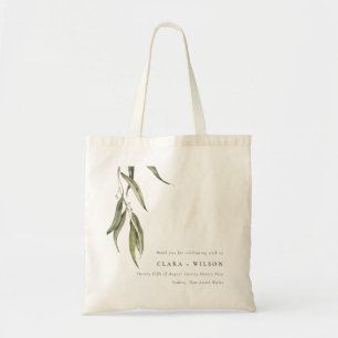 Bolso De Tela Subcolor de agua simple Eucalyptus Boda botánico