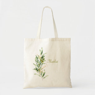 Bolso De Tela Subdivisión Olive de color agua
