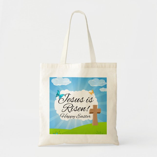 Bolso De Tela Suben a Jesús, Pascua cristiana (Frente)