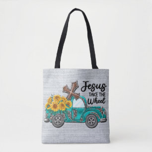 Bolso De Tela Sublimación de girasol/camión inspirador