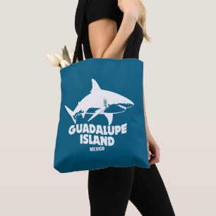 Bolso De Tela Submarinismo con isla Guadalupe de tiburones