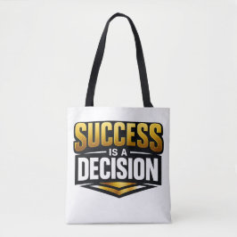 Bolso De Tela Success Gold Typography on Black