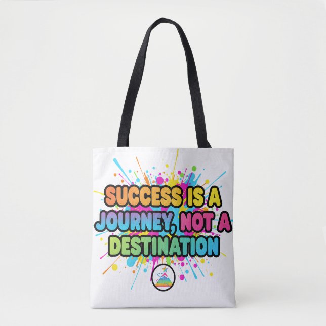 Bolso De Tela Success Is a Journey Motivational Quote Design (Anverso)