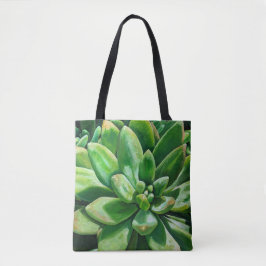 Bolso De Tela Succulent en verde