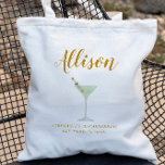 Bolso De Tela Sucia Martini Cocktail Bachelorette Bridesmaid<br><div class="desc">Rellene esta preciosa bolsa con los accesorios que sus chicas necesitan para su fin de semana de soltera o boda!</div>