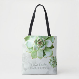 Bolso De Tela Suculenta Boda doncella de honor