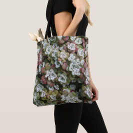 Bolso De Tela Suculentas Sedum Spathulifolium Floral