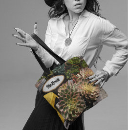 Bolso De Tela Suculento jardín oceánico personalizado