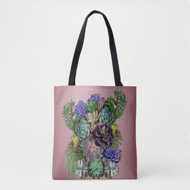 Bolso De Tela Suculento jardinero (Anverso)