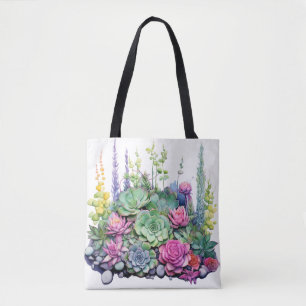 Bolso De Tela Suculento oasis de jardín