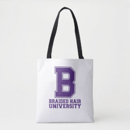 Bolso De Tela Sudadera con gráficos personalizados y trenzas de 