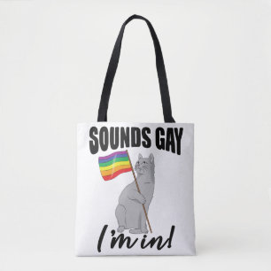 Bolso De Tela Suena gay, estoy en gato