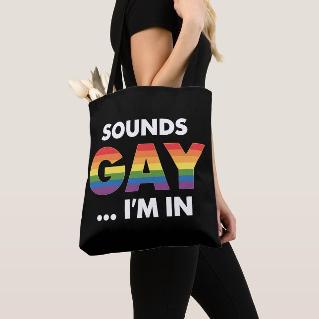 Bolso De Tela Suena gay soy el orgullo LGBTQ arcoiris (Detalle)